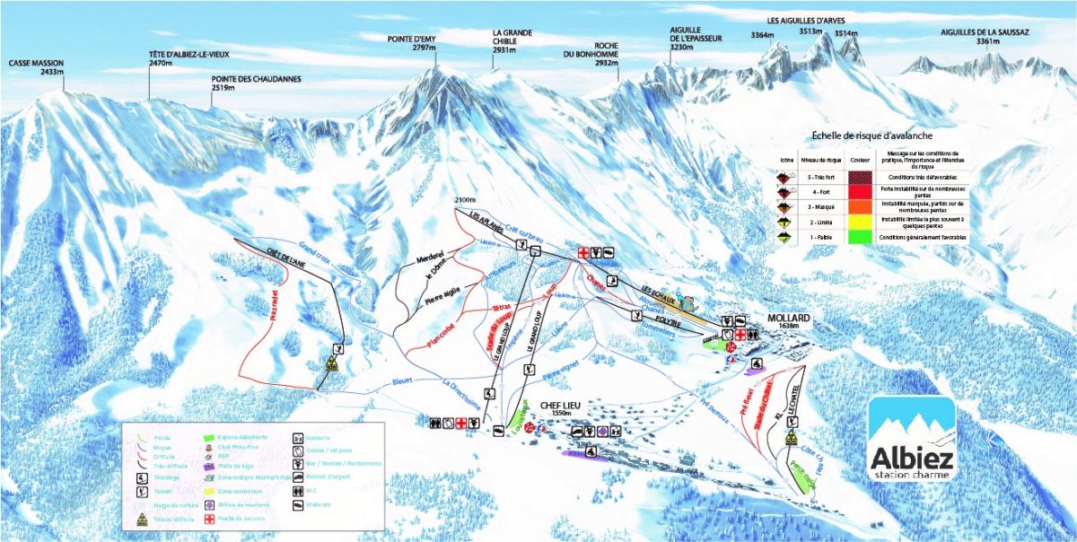 plan des pistes albiez