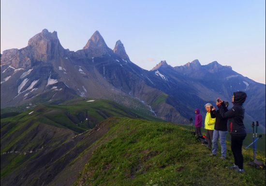 Rando lever du soleil aux Aiguilles