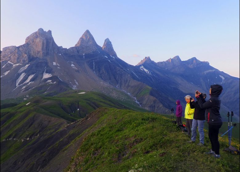 Rando lever du soleil aux Aiguilles