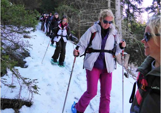 Rando raquettes en forêt