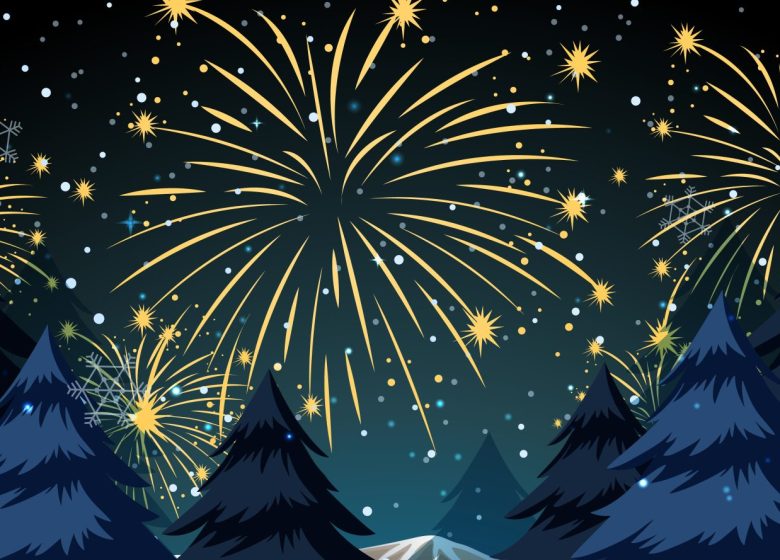 Noël – Arrivée du Père-Noël et feu d’artifice