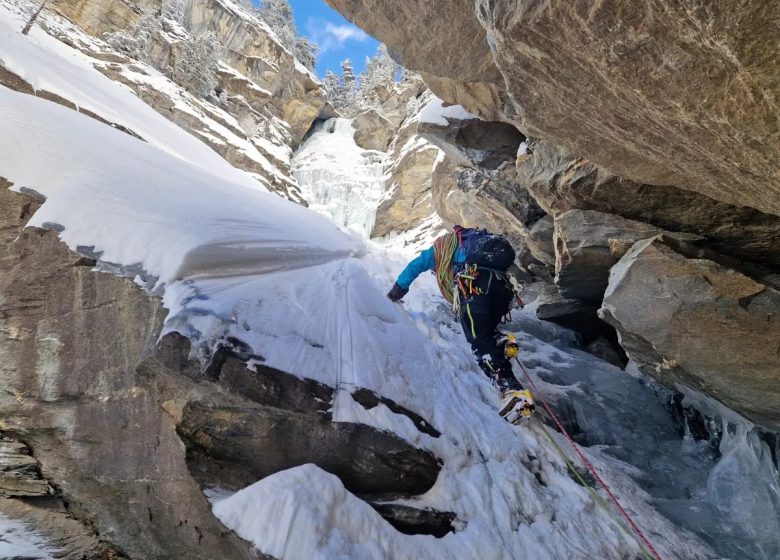 Sortie escalade sur glace