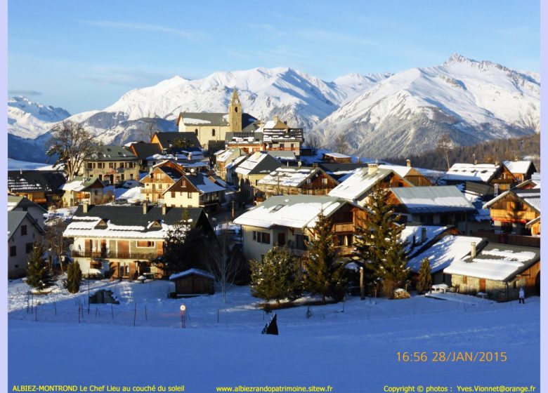 Le panorama d’Albiez en raquettes