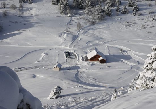 Randonnée Raquette Les Alpages du Chaussy côté Bonvillard