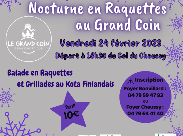 Nocturnes en Raquettes au Grand Coin