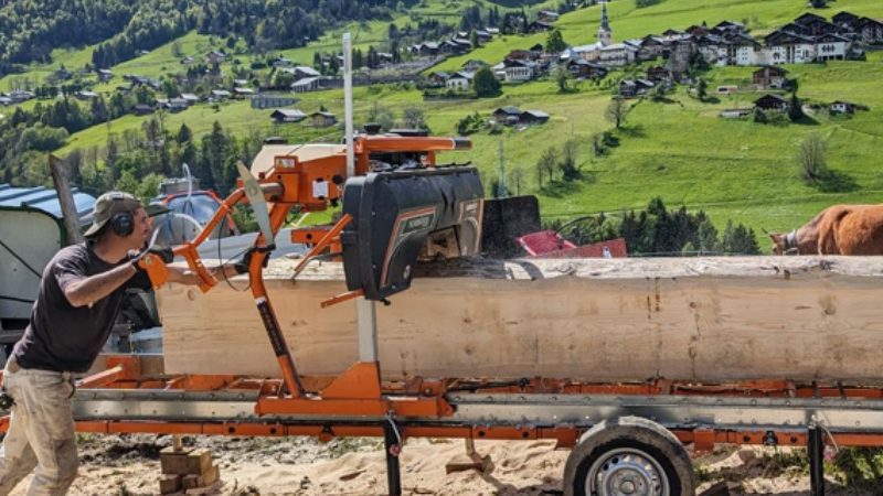 Démonstrations outils de la filière bois : Kubon : un jeu d&rsquo;enfant de l&rsquo;arbre à la cabane – volet 1 : sciage en forêt