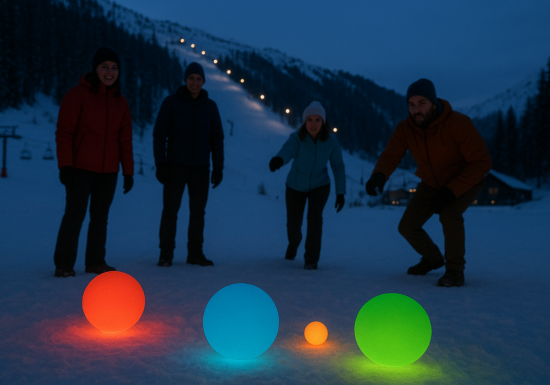 Pétanque sur neige