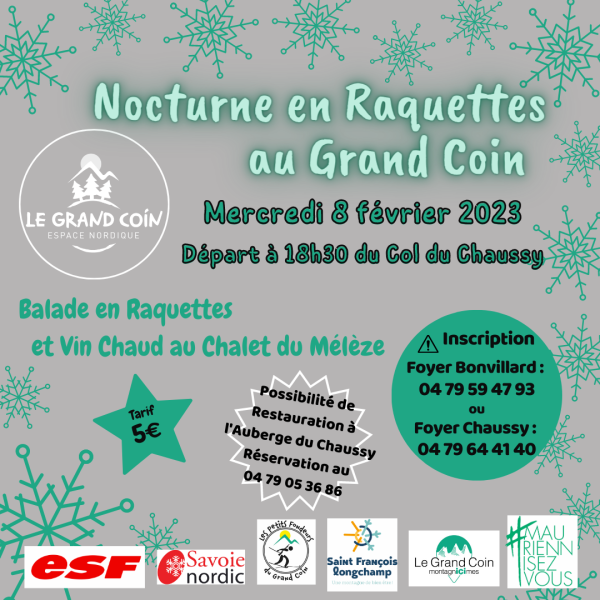 Nocturnes en Raquettes au Grand Coin