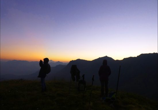 Rando lever du soleil aux Aiguilles
