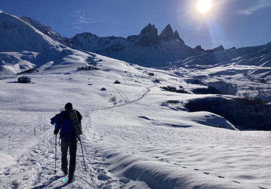 Une journée en raquettes au pied des Aiguilles d’Arves