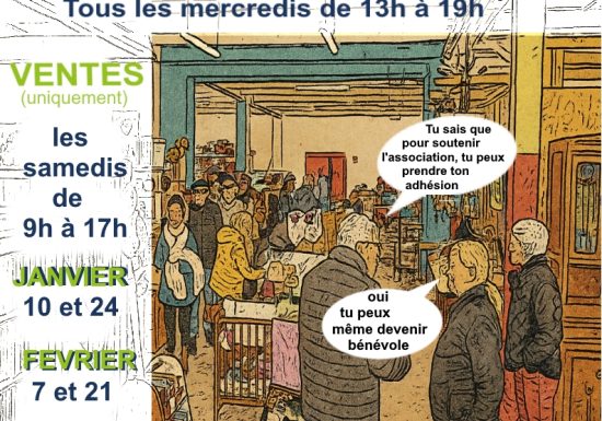 Journées de vente à la Ressourcerie La perle des bennes