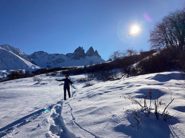 Une journée en raquettes au pied des Aiguilles d’Arves