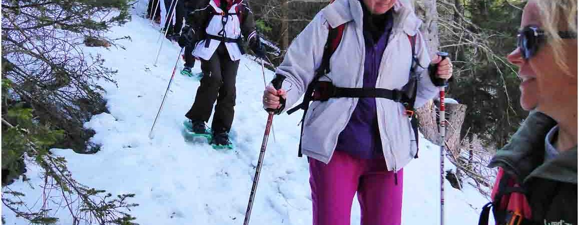 Rando raquettes en forêt